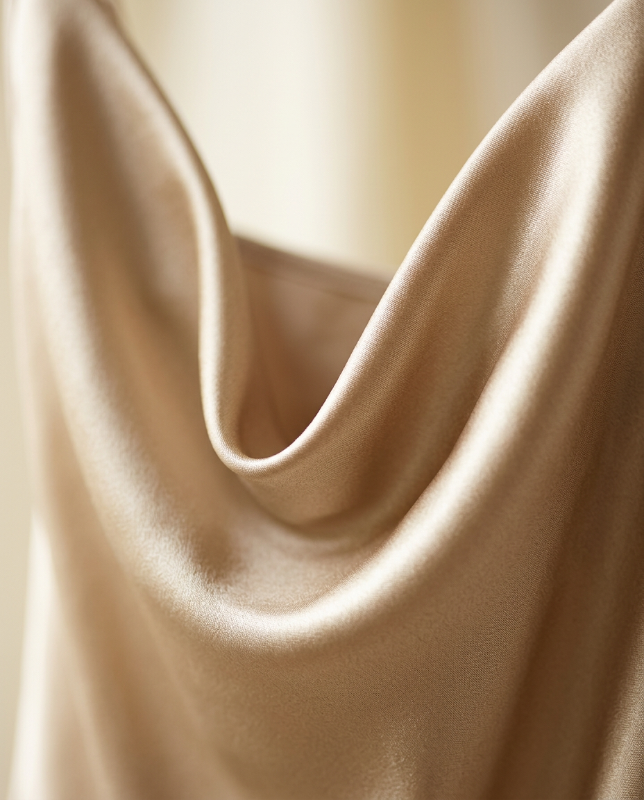 L'Ensemble Satin Loune - Champagne - matiere satin