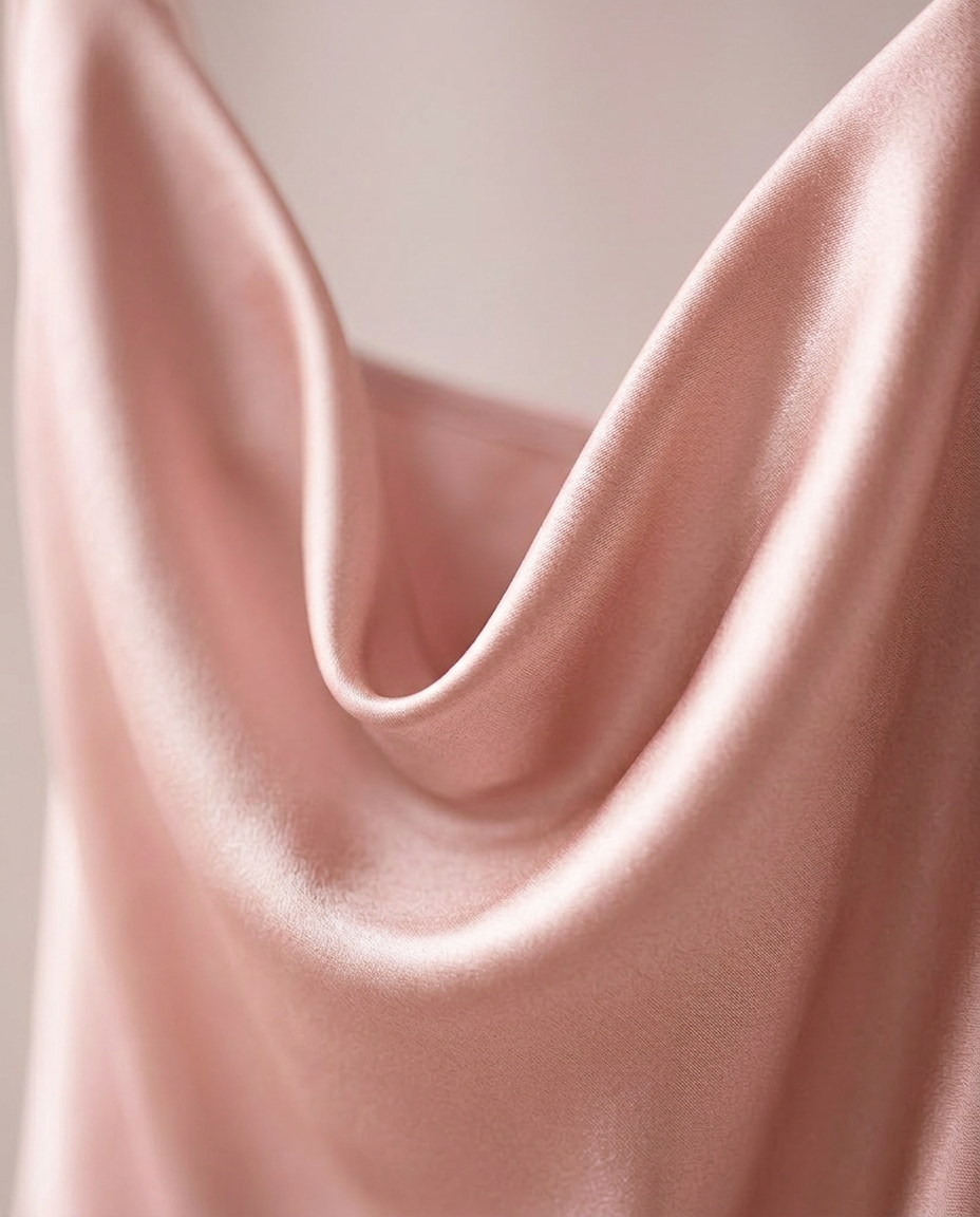 L'Ensemble Satin Loune - Bleu Ciel - matiere satin